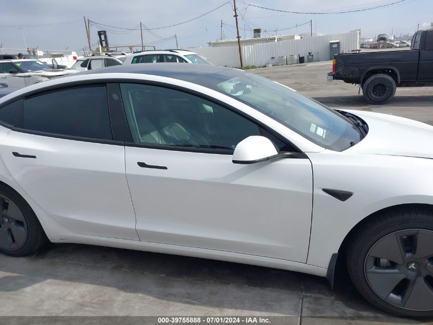 2021 Tesla Model 3 Standard Range Plus Rear-Wheel Drive VIN: 5YJ3E1EA4MF065771 Lot: 39755888