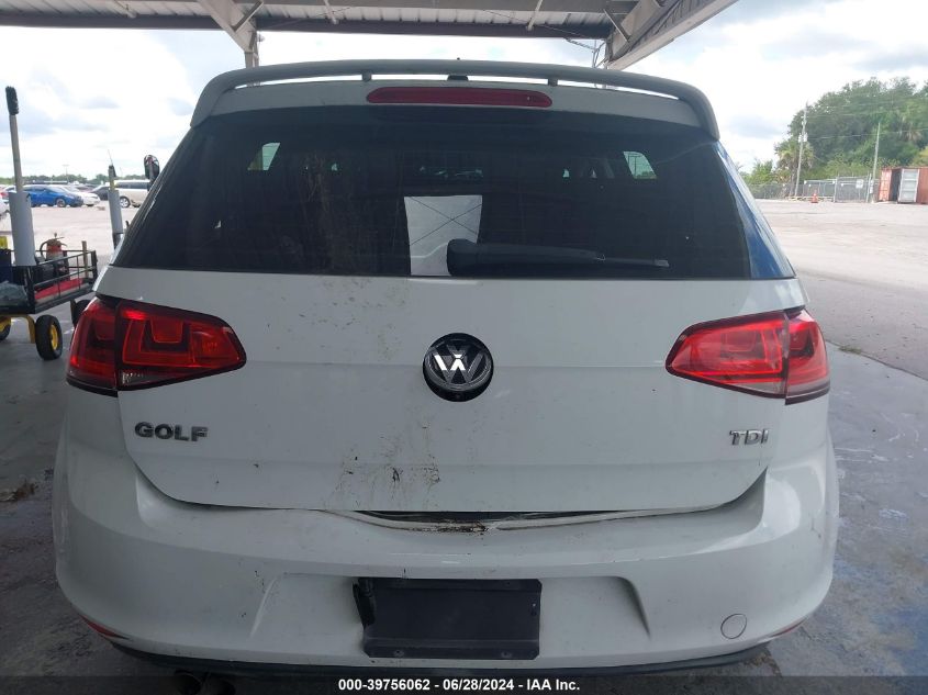 2015 Volkswagen Golf Tdi VIN: 3VWRA7AU9FM064023 Lot: 39756062