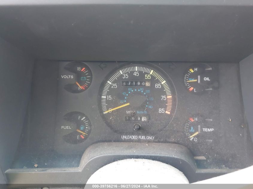 1989 Ford Aerostar VIN: 1FMDA31U8KZB82767 Lot: 39756216