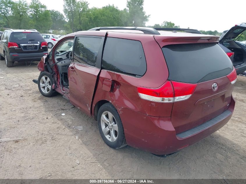 2012 Toyota Sienna Le VIN: 5TDKK3DCXCS203701 Lot: 39756366