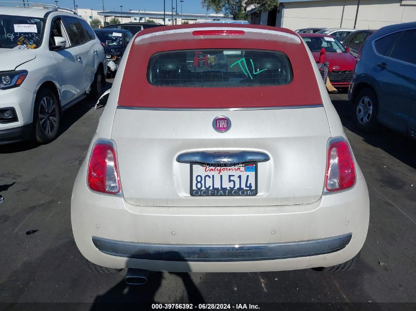 2017 Fiat 500C Lounge VIN: 3C3CFFER4HT697830 Lot: 39756392