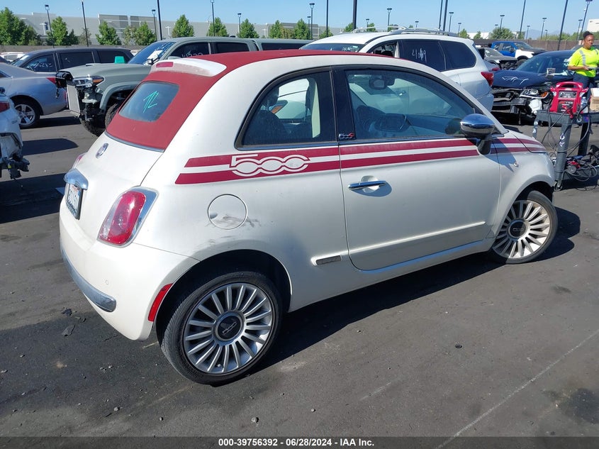 2017 Fiat 500C Lounge VIN: 3C3CFFER4HT697830 Lot: 39756392