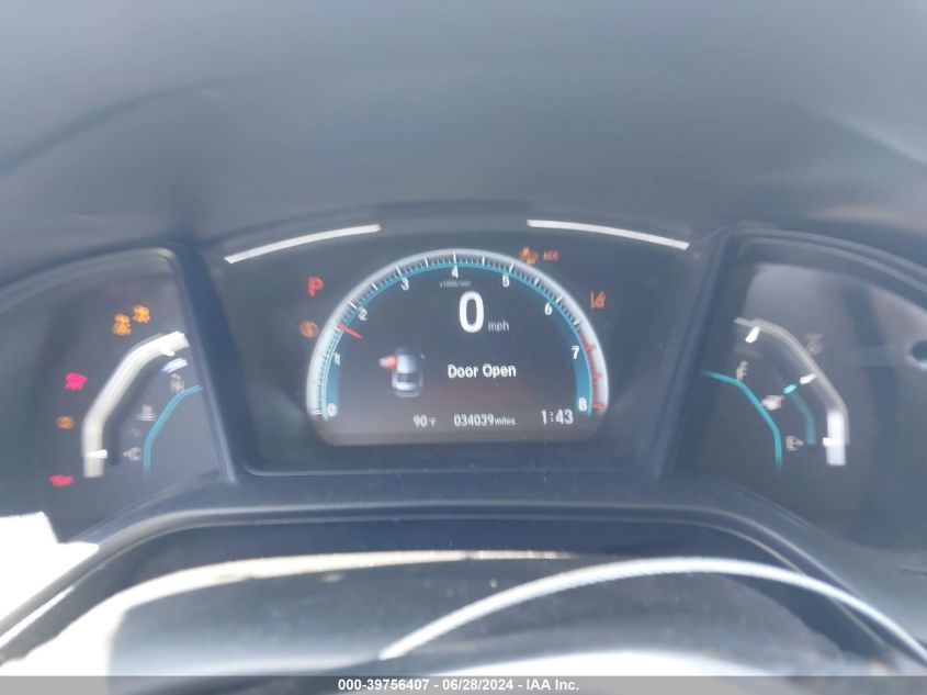 2019 Honda Civic Lx VIN: 2HGFC2F6XKH586828 Lot: 39756407