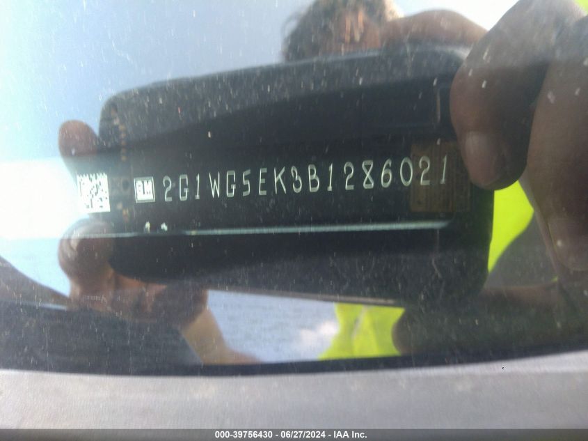 2011 Chevrolet Impala Lt VIN: 2G1WG5EK3B1286021 Lot: 39756430