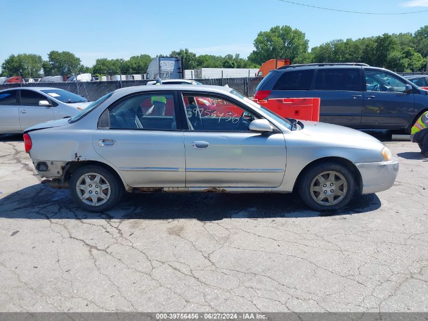 2002 Kia Spectra Ls VIN: KNAFB121025118049 Lot: 39756456