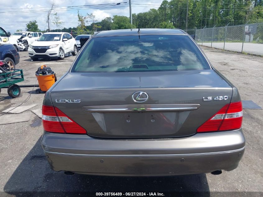 2005 Lexus Ls 430 430 VIN: JTHBN36F455008019 Lot: 39756489