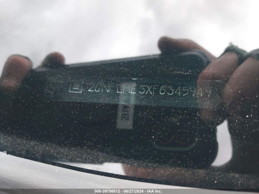 2015 Chevrolet Equinox Ltz VIN: 2GNFLHE3XF6345949 Lot: 39756512