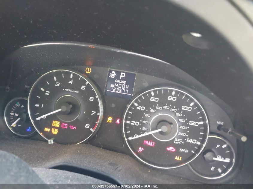 2012 Subaru Legacy 2.5I VIN: 4S3BMCA69C3039562 Lot: 39756557