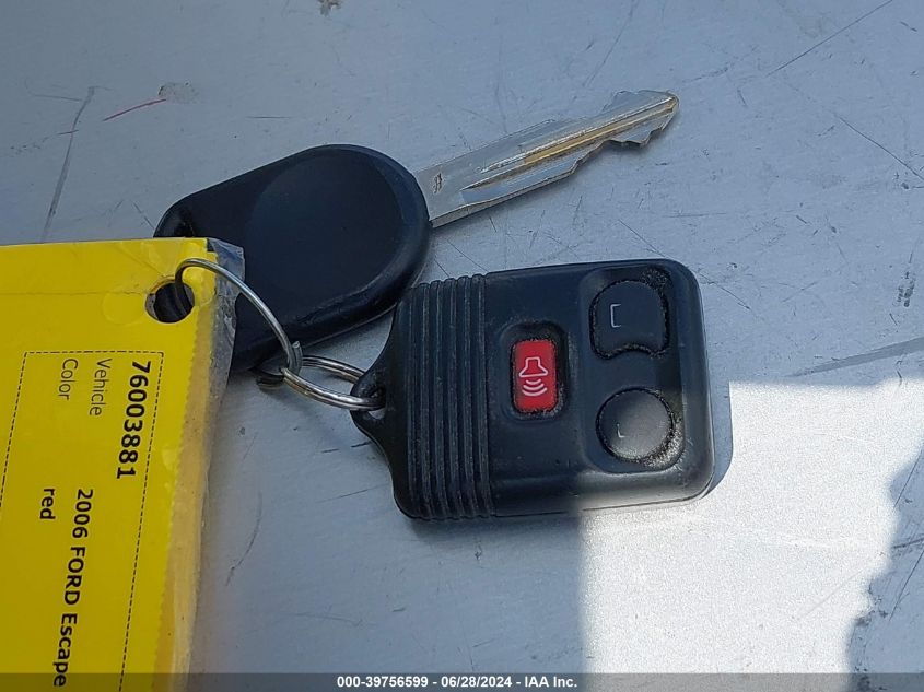 2006 Ford Escape Xls/Xls Manual VIN: 1FMYU02Z56KC81806 Lot: 39756599