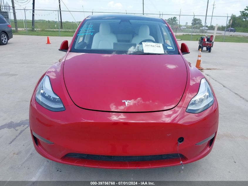 2021 Tesla Model Y Long Range Dual Motor All-Wheel Drive VIN: 5YJYGAEE6MF303591 Lot: 39756768