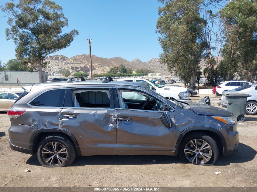 2016 Toyota Highlander Xle V6 VIN: 5TDKKRFH0GS505063 Lot: 39756965