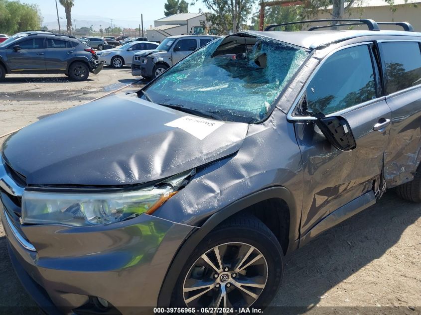 2016 Toyota Highlander Xle V6 VIN: 5TDKKRFH0GS505063 Lot: 39756965