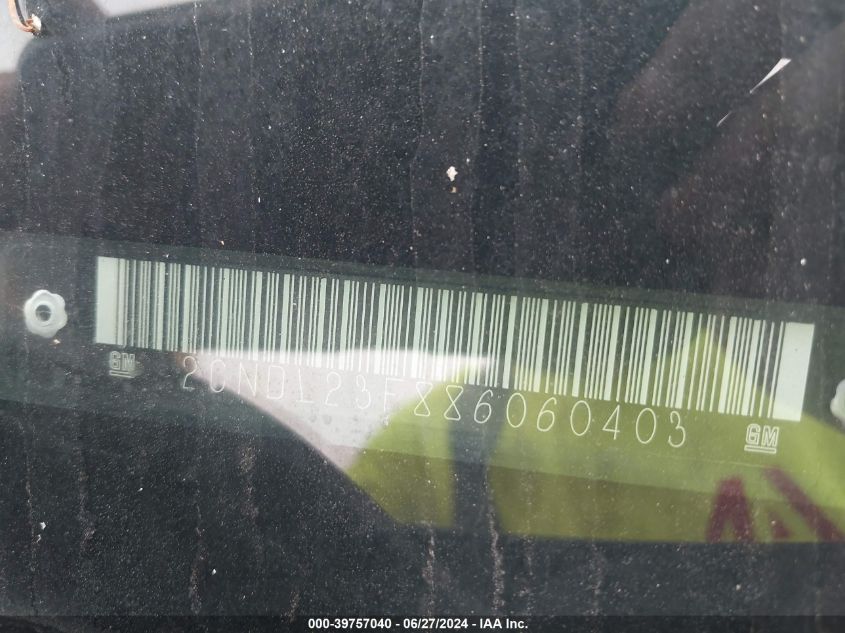 2008 Chevrolet Equinox Ls VIN: 2CNDL23F886060403 Lot: 39757040