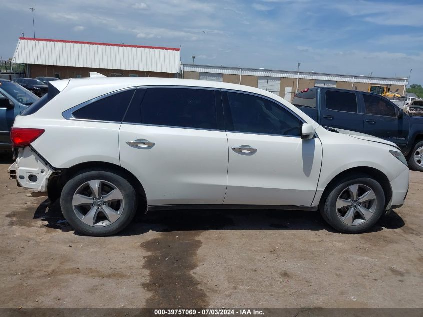 2014 Acura Mdx VIN: 5FRYD3H24EB005899 Lot: 39757069