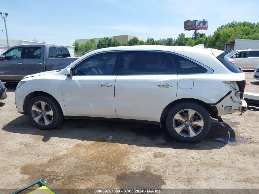 2014 Acura Mdx VIN: 5FRYD3H24EB005899 Lot: 39757069