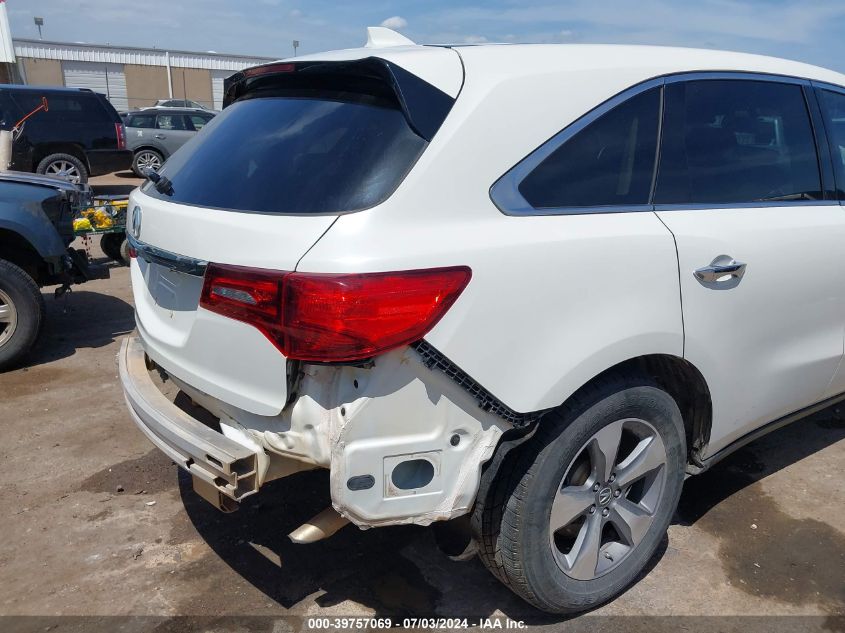 2014 Acura Mdx VIN: 5FRYD3H24EB005899 Lot: 39757069