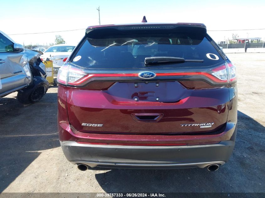 2017 Ford Edge Titanium VIN: 2FMPK3K91HBB89379 Lot: 39757333