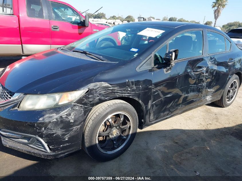 2013 Honda Civic Lx VIN: 19XFB2F59DE263247 Lot: 39757359