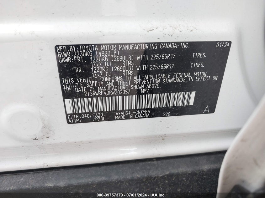 2024 TOYOTA RAV4 HYBRID XLE - 2T3RWRFV0RW202357