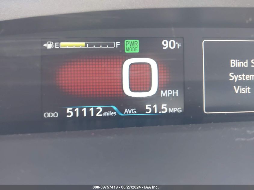 2017 Toyota Prius Two VIN: JTDKBRFU0H3049226 Lot: 39757419