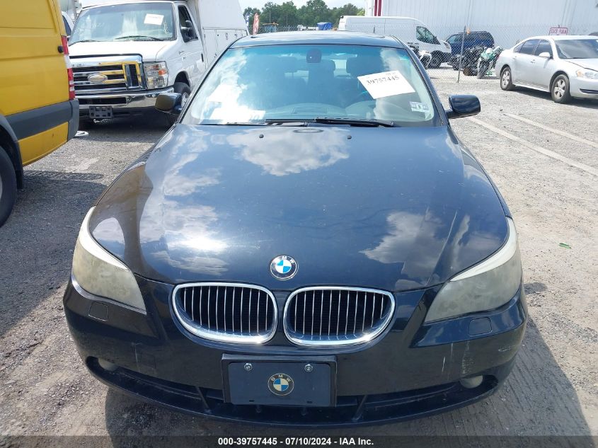 2007 BMW 525I VIN: WBANE535X7CW63822 Lot: 39757445