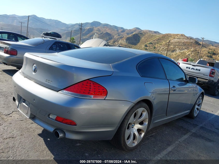 2004 BMW 645Ci VIN: WBAEH734X4B190936 Lot: 39757500