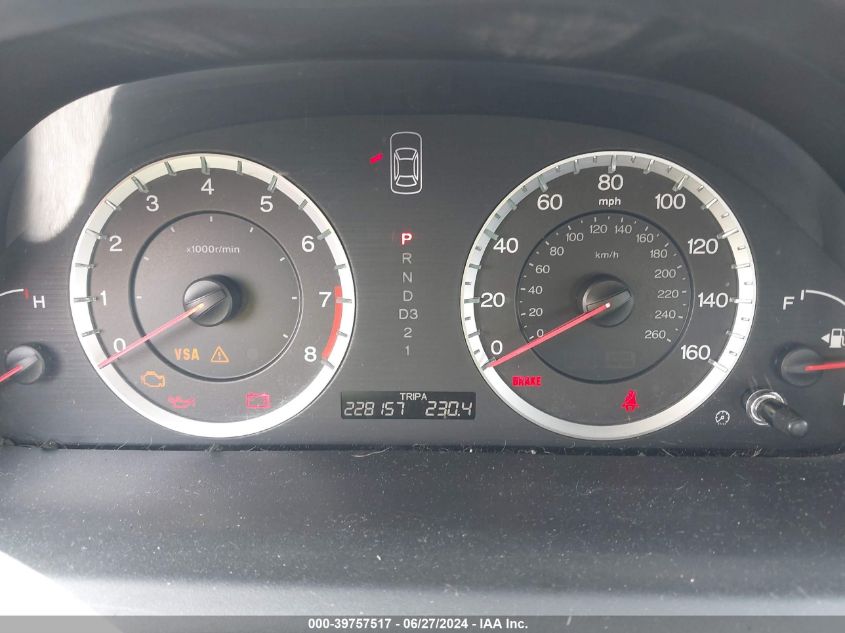 2009 Honda Accord 2.4 Lx VIN: 1HGCP263X9A031853 Lot: 39757517