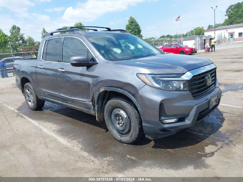 2022 Honda Ridgeline Rtl-E VIN: 5FPYK3F78NB027725 Lot: 39757838