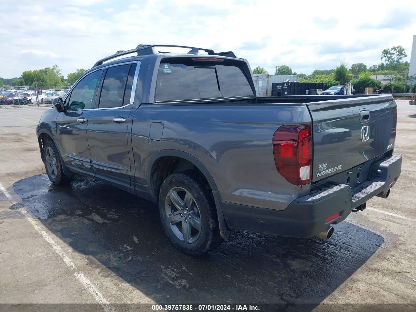 2022 Honda Ridgeline Rtl-E VIN: 5FPYK3F78NB027725 Lot: 39757838