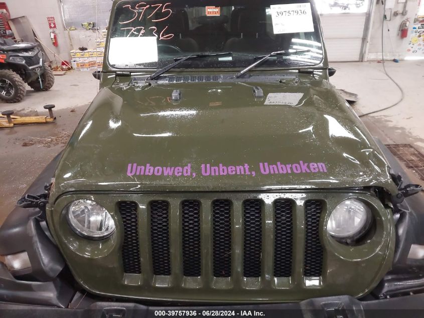 2021 Jeep Wrangler Unlimited Sport Rhd 4X4 VIN: 1C4HJXKN8MW705519 Lot: 39757936