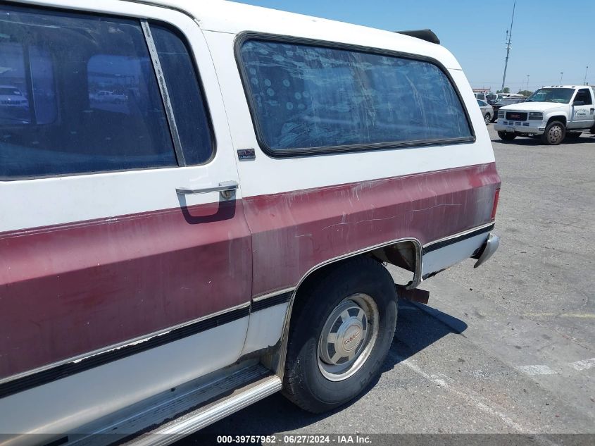 1990 GMC Suburban R25 Conventional VIN: 1GTGR26K7LF524756 Lot: 39757952