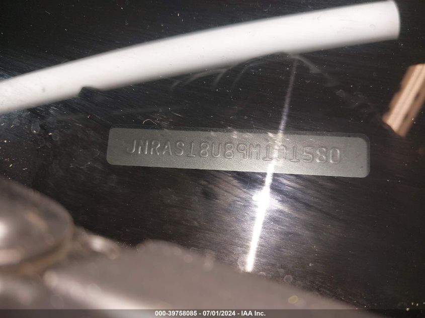 2009 Infiniti Fx35 VIN: JNRAS18U89M101580 Lot: 39758085