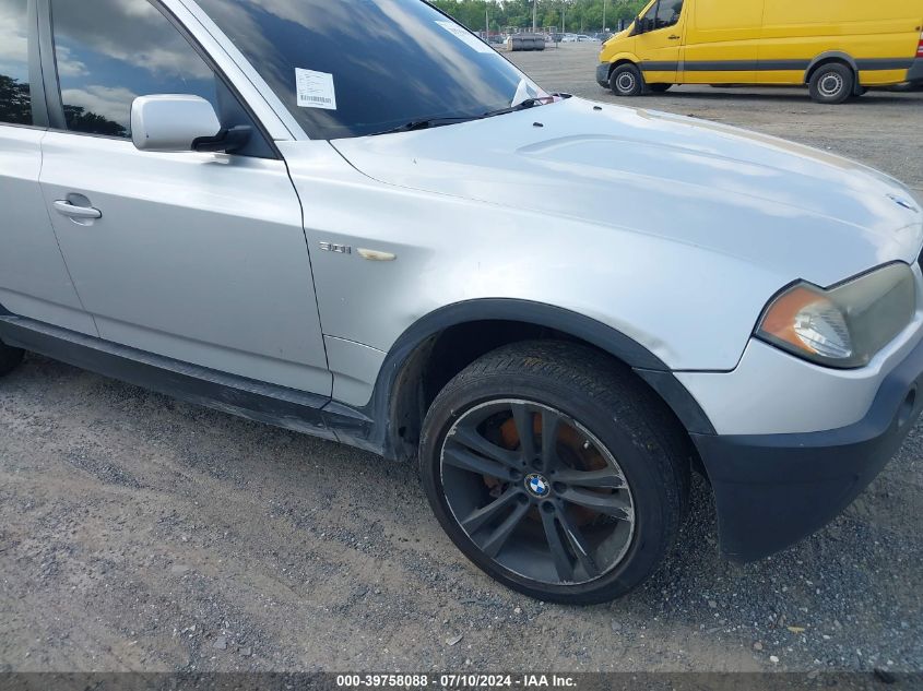 2004 BMW X3 3.0I VIN: WBXPA93454WA61772 Lot: 39758088