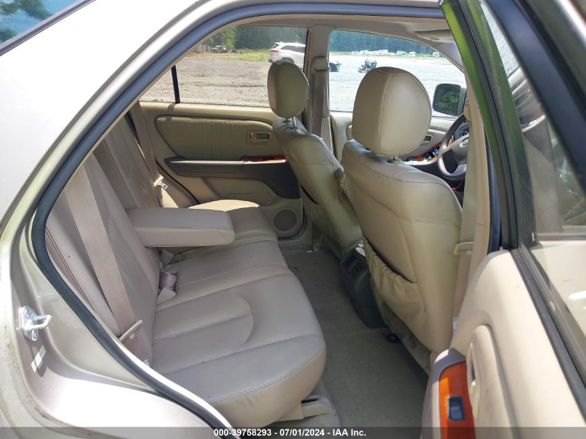 1999 Lexus Rx 300 VIN: JT6GF10U9X0019301 Lot: 39758293