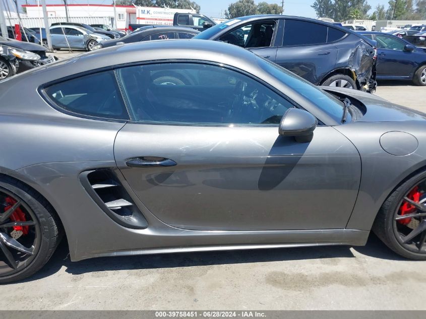 2019 Porsche 718 Cayman VIN: WP0AA2A8XKS260625 Lot: 39758451