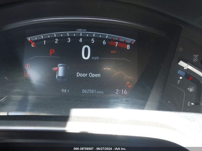 2019 Honda Cr-V Ex-L VIN: 7FARW1H82KE028140 Lot: 39758507