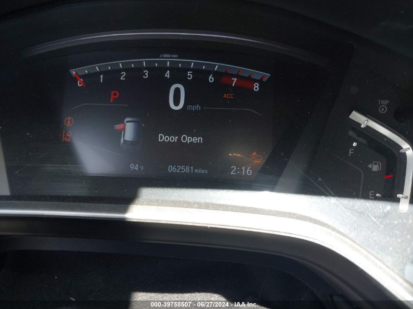 2019 Honda Cr-V Ex-L VIN: 7FARW1H82KE028140 Lot: 39758507