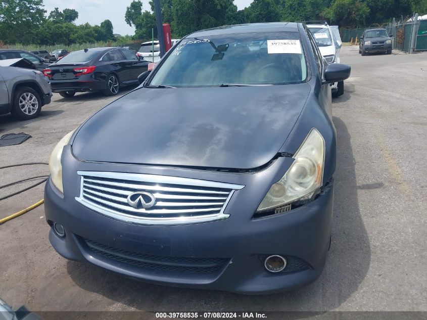 2010 Infiniti G37X VIN: JN1CV6AR8AM455416 Lot: 39758535