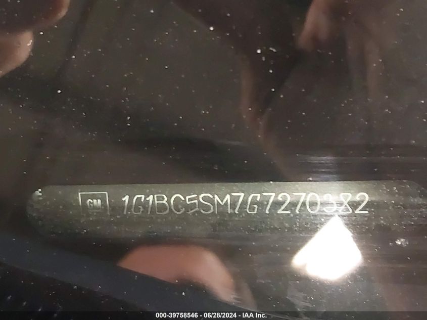 2016 Chevrolet Cruze Ls Auto VIN: 1G1BC5SM7G7270382 Lot: 39758546