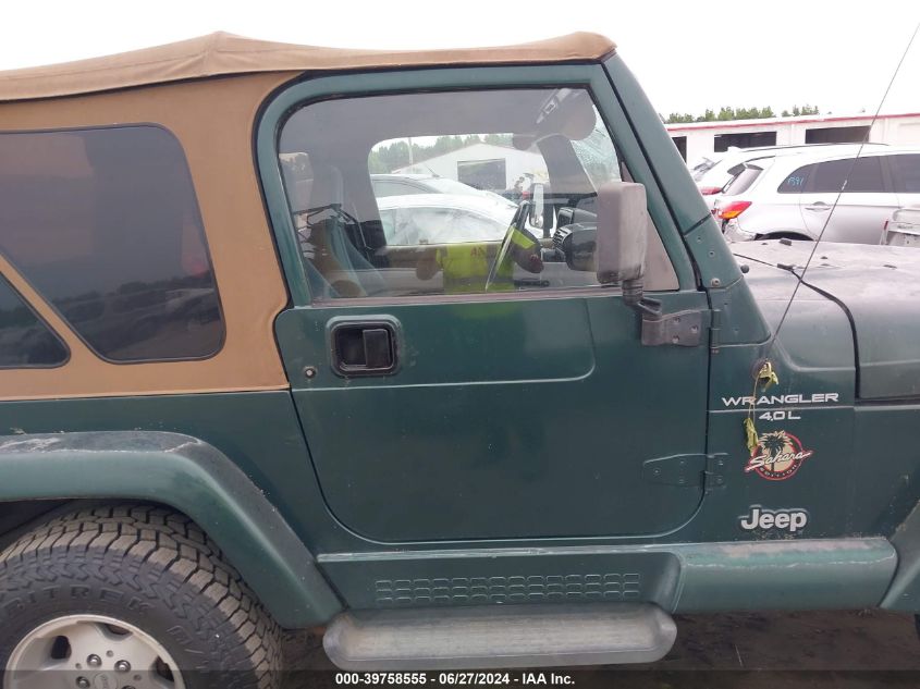 2000 Jeep Wrangler Sahara VIN: 1J4FA59S9YP740622 Lot: 39758555