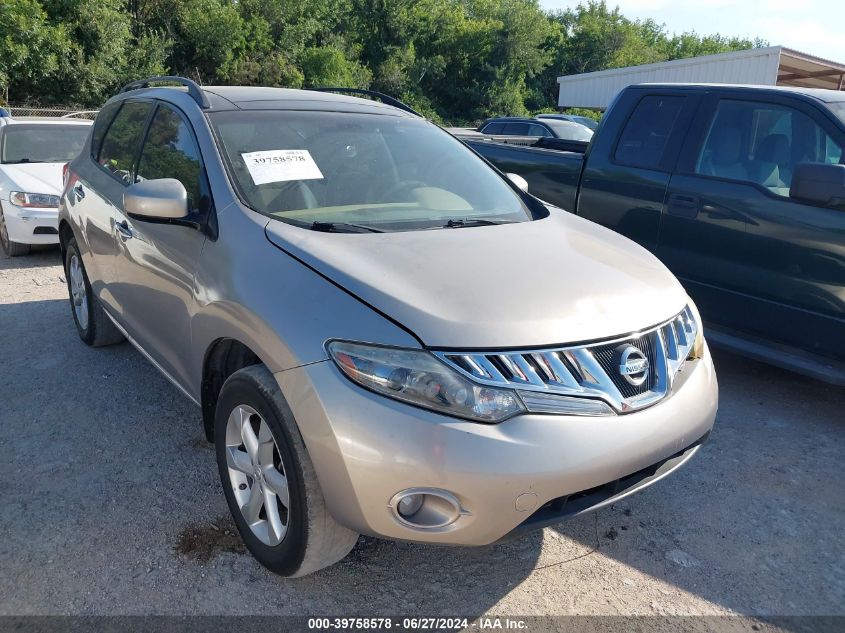 2009 Nissan Murano Sl VIN: JN8AZ18U39W006882 Lot: 39758578