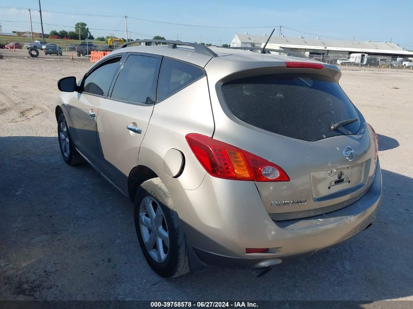 2009 Nissan Murano Sl VIN: JN8AZ18U39W006882 Lot: 39758578