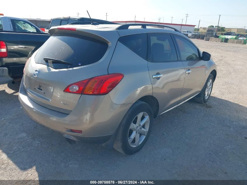 2009 Nissan Murano Sl VIN: JN8AZ18U39W006882 Lot: 39758578