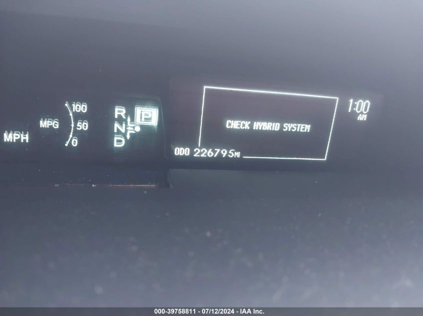 2010 Toyota Prius Iii VIN: JTDKN3DU4A1271891 Lot: 39758811