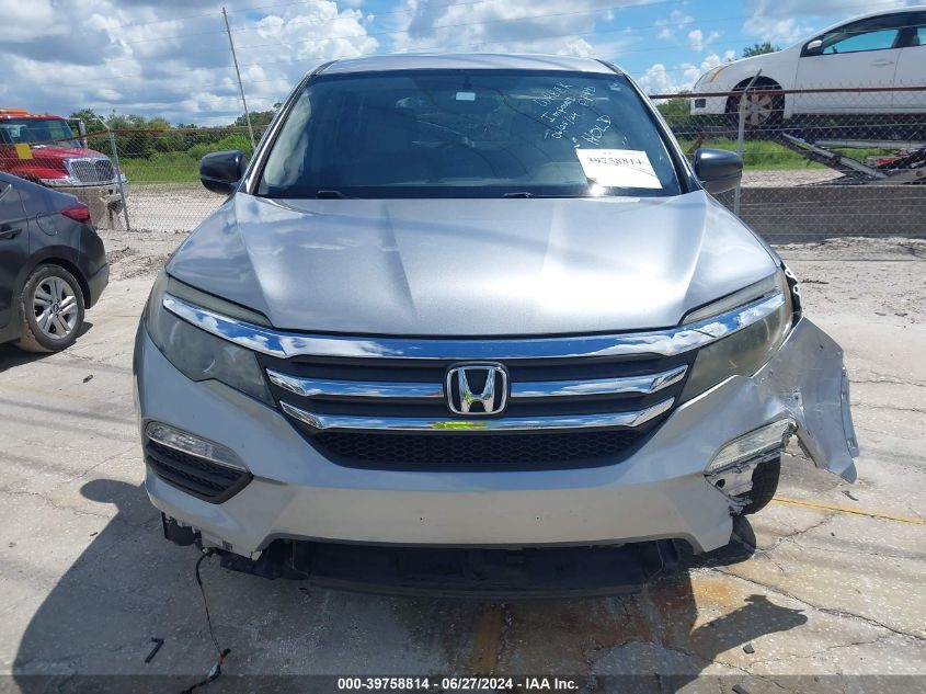 2017 Honda Pilot Lx VIN: 5FNYF6H18HB070022 Lot: 40301494