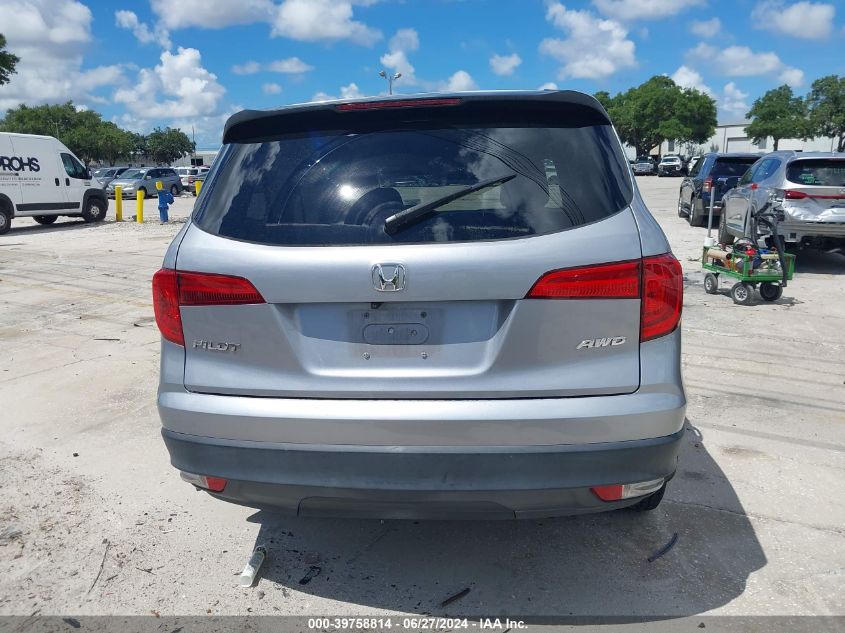 2017 Honda Pilot Lx VIN: 5FNYF6H18HB070022 Lot: 40301494