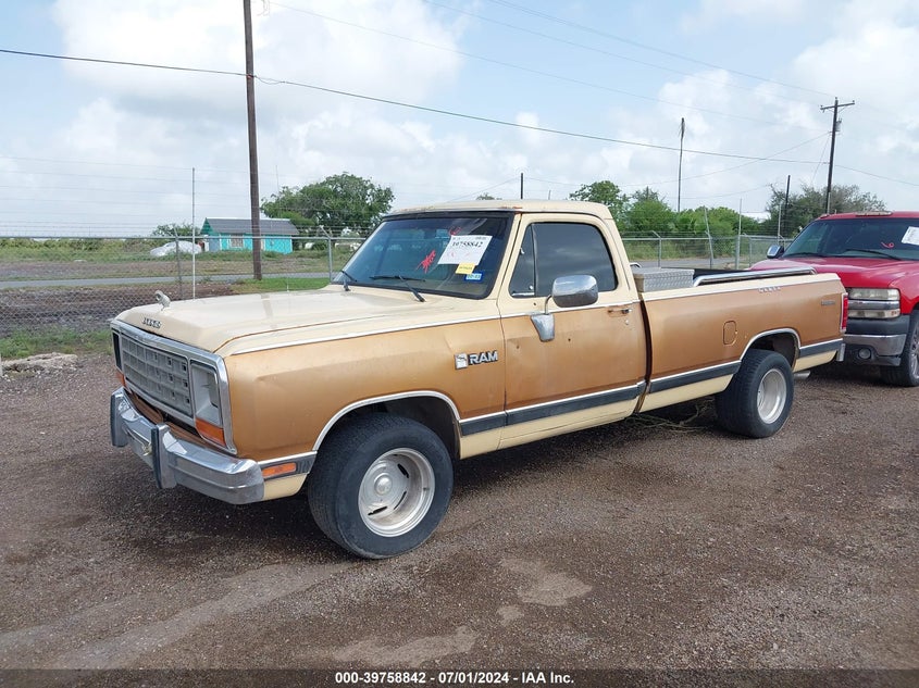 1985 Dodge D-Series D100/D150 VIN: 1B7GD14TXFS538411 Lot: 39758842