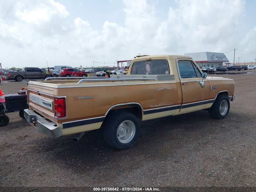 1985 Dodge D-Series D100/D150 VIN: 1B7GD14TXFS538411 Lot: 39758842