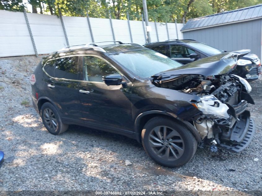 2016 Nissan Rogue S/Sl/Sv VIN: KNMAT2MV6GP668576 Lot: 39758882