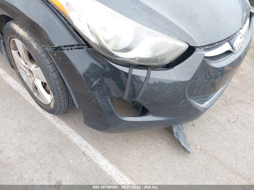 2013 Hyundai Elantra Gls VIN: 5NPDH4AE4DH395076 Lot: 39759000